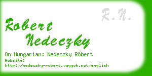 robert nedeczky business card